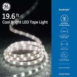 GE StayBright General Electric 19.6 ft. 240-Light LED Bright White Super Bright Tape Light thumbnail 2