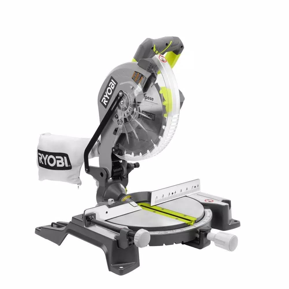 RYOBI 10 in. Compound Miter Saw with LED Cutline Indicator, 14 Amp, Corded