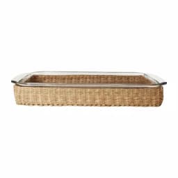 Libbey Baker's Basics 2-Piece Glass Bake Dish Set with Seagrass Basket, 9 x 13 in. thumbnail 2