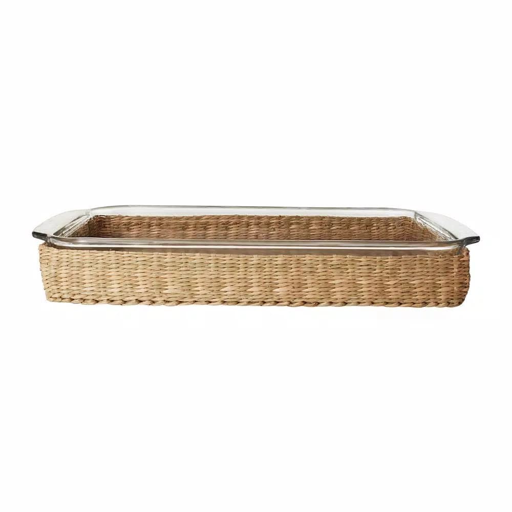 Libbey Baker's Basics 2-Piece Glass Bake Dish Set with Seagrass Basket, 9 x 13 in.