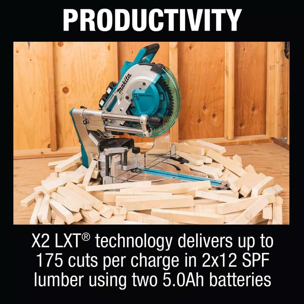 Makita 18V X2 LXT 36V 12 in. Brushless Dual-Bevel Sliding Compound Miter Saw Kit with Brad & Finish Nailers