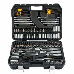 DEWALT 200-Piece Mechanics Tool Set with 1/4 in., 3/8 in., and 1/2 in. Drive, Polished Chrome thumbnail 1