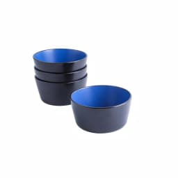 STONE LAIN 32-Piece Blue and Black Stoneware Dinnerware Set, Service for 8 thumbnail 3