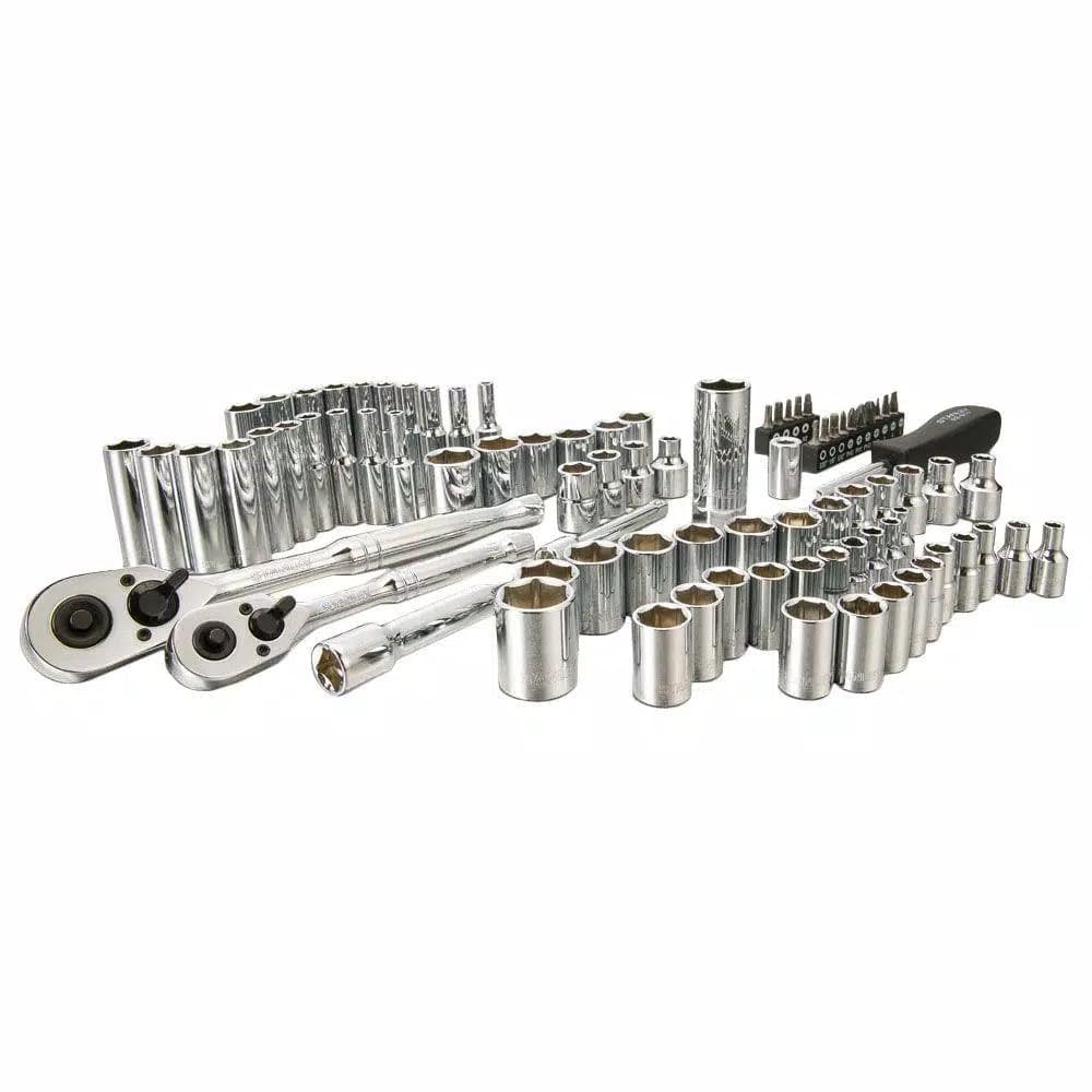 Stanley 85-Piece 1/4 in. and 3/8 in. Socket Set, SAE and Metric