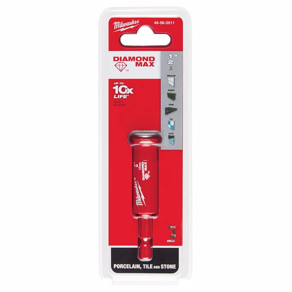 Milwaukee Diamond MAX 1/2 in. Hole Saw with 1/4 in. Hex Shank