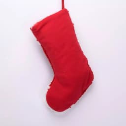 Glitzhome 19 in. Handmade Hooked Christmas Tree Stocking - Red, White, and Green thumbnail 3