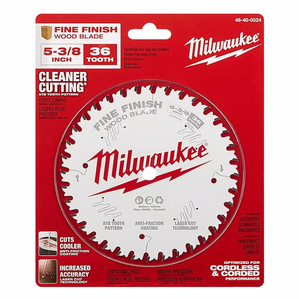 Milwaukee 5-3/8 in. 36-Tooth Fine Finish Circular Saw Blade