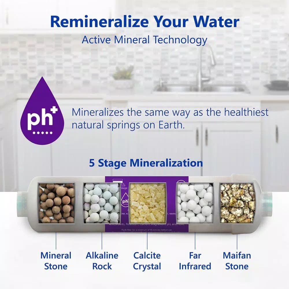 Express Water Alkaline Water Filter Replacement - Mineral & Antioxidant Remineralizer for RO & Under Sink Systems