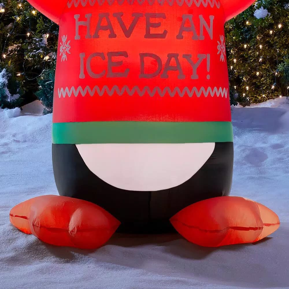 Home Accents Holiday 6 ft. Airblown Inflatables Animated Shivering Penguin Holiday Decor
