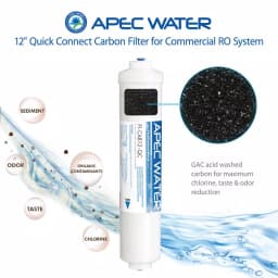 APEC Water Systems 12 in. Commercial Grade Inline Carbon Post-Filter, 3/8 in. Output for APEC Light Commercial RO Systems thumbnail 2