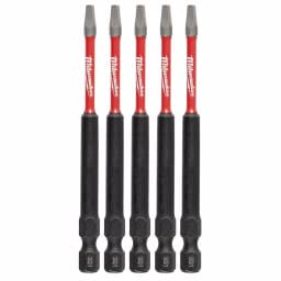 Milwaukee SHOCKWAVE Square #1 3.5 in. Impact Duty Steel Screwdriver Bits (5-Pack) thumbnail 1