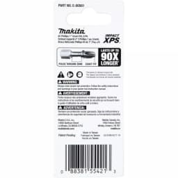Makita ImpactXPS #3 Phillips 1 in. Insert Bits, 5-Pack thumbnail 4
