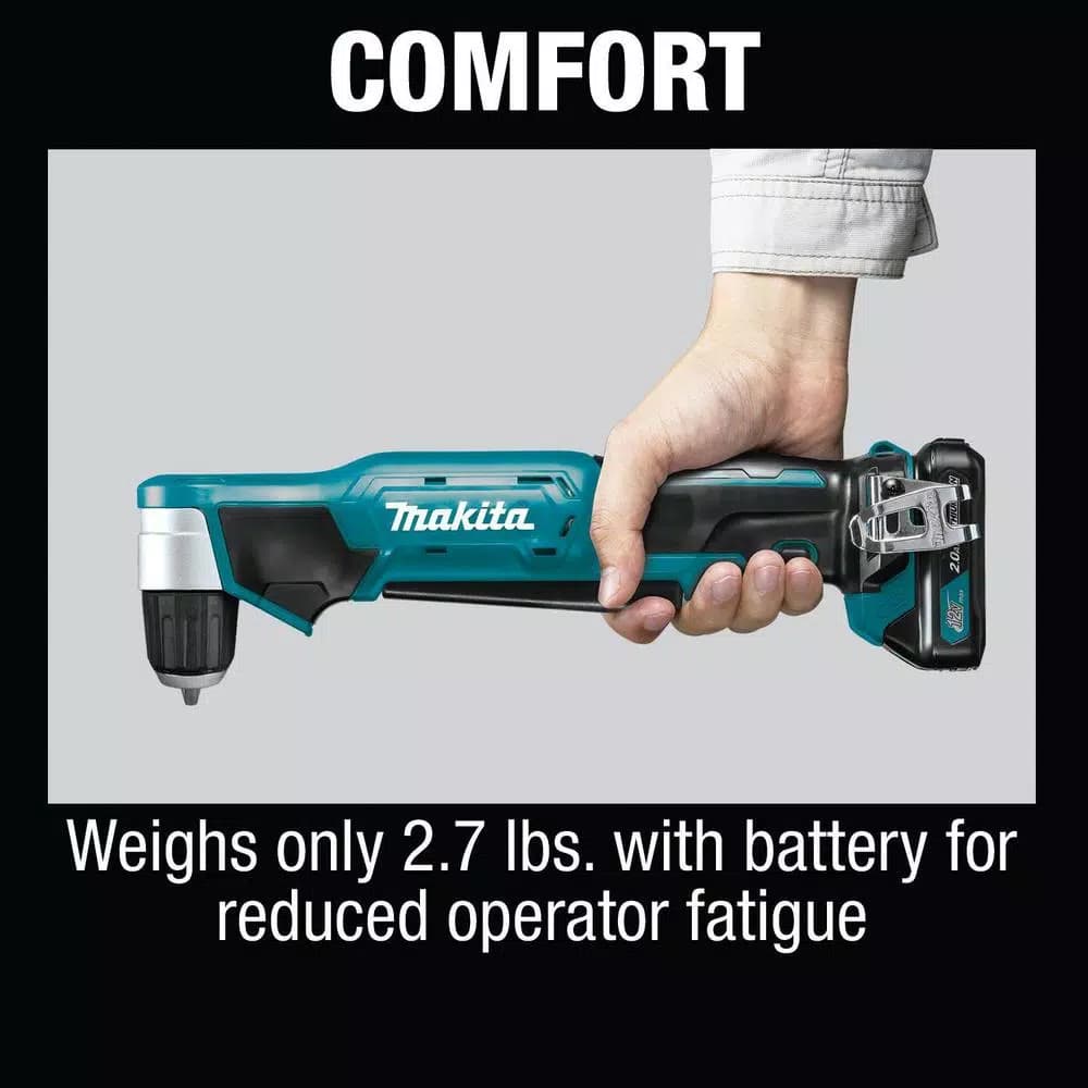 Makita 12V MAX CXT Lithium-Ion Cordless 3/8 in. Right Angle Drill Kit (2.0 Ah)