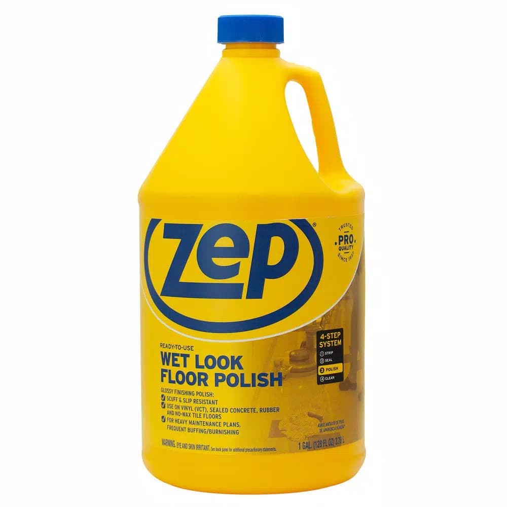 Zep Wet-Look Floor Polish, Professional Strength, 1 Gallon (Case of 4)
