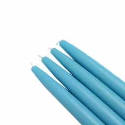 Zest Candle 6 in. Turquoise Taper Candles, Unscented Paraffin Wax, Set of 12 thumbnail 2