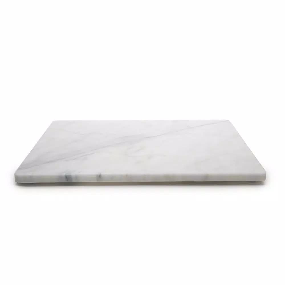 Fox Run White Marble Pastry Board, 16 x 20 inch Rectangle Rolling Surface