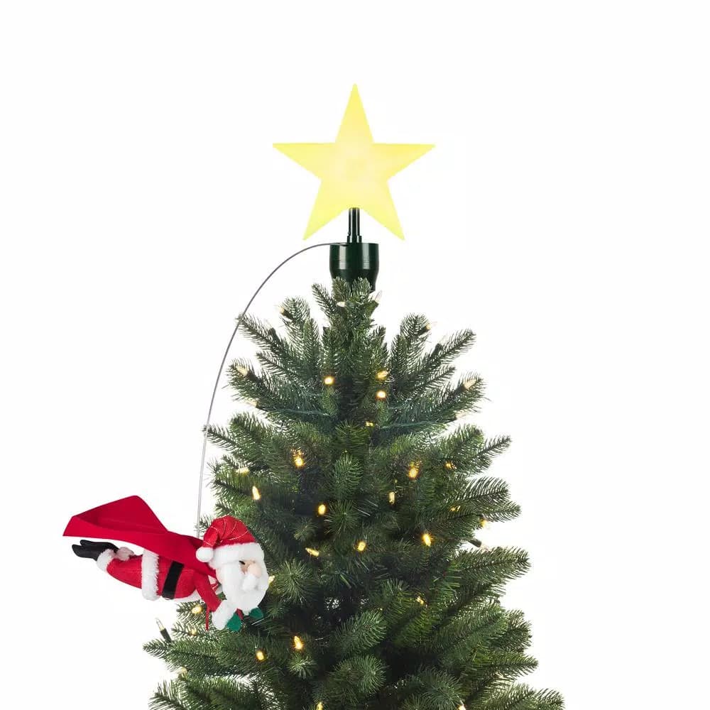 Mr. Christmas Animated Flying Santa Tree Topper with LED Star