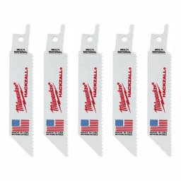 Milwaukee 4 in. Multi-Material HACKZALL Reciprocating Saw Blades, 10 TPI (5 Pack) thumbnail 1