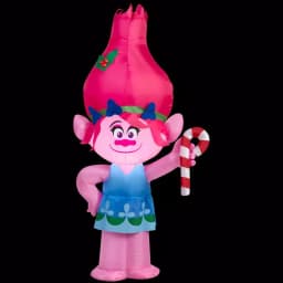 Home Accents Holiday DreamWorks Trolls Poppy Lighted Inflatable with Candy Cane, 3.5 ft Outdoor Holiday Decor thumbnail 5