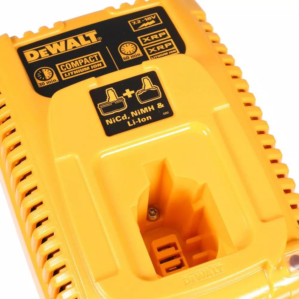 DEWALT 18V 1-Hour Fast Battery Charger for 7.2V-18V Li-Ion, NiMH, and NiCd Batteries