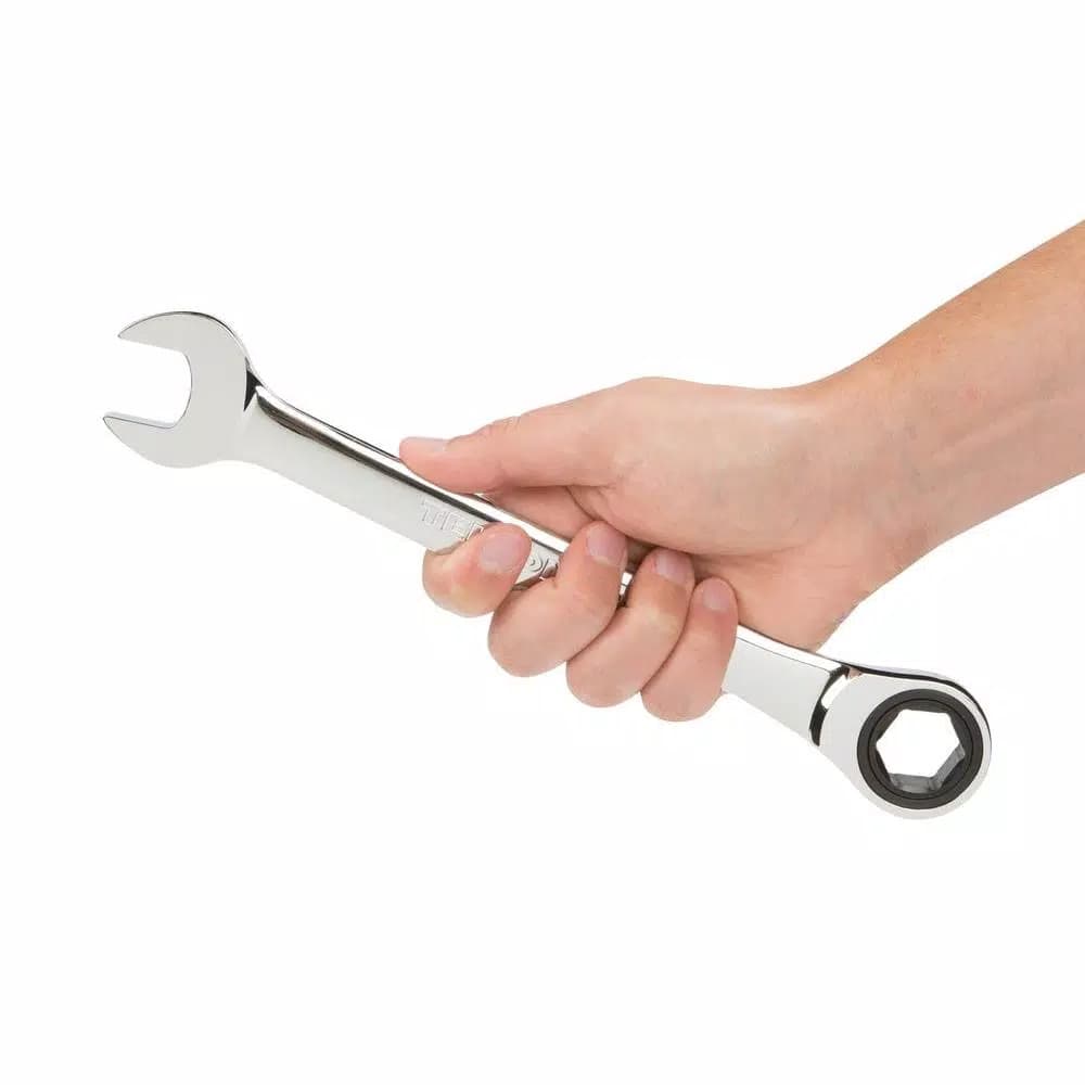 TEKTON 22 mm Ratcheting Combination Wrench, 6-Point Box End, 72-Tooth Gear