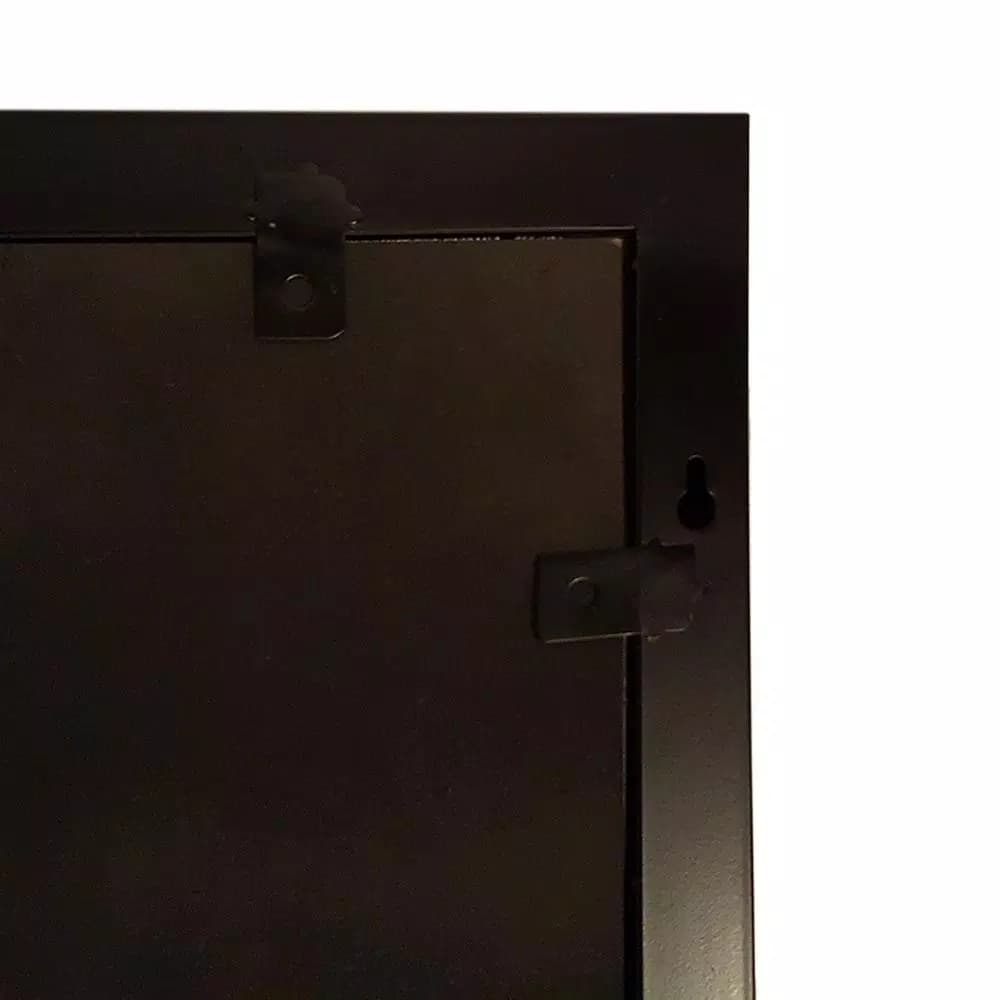 Unbranded Oil Rubbed Bronze Beveled Glass Windowpane Style Accent Mirror, 34 in. x 38 in.