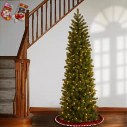 National Tree Company 6.5 ft. Downswept Douglas Slim Fir Artificial Christmas Tree with 300 Clear Lights thumbnail 2
