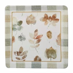 Certified International Woodland Walk 12.5 in. Grey and Sepia Ceramic Square Platter thumbnail 1