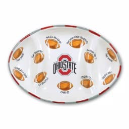 Magnolia Lane Ohio State NCAA Football Ceramic Divided Serving Platter thumbnail 1