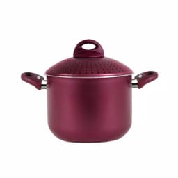 Pensofal PastaSi 7 Qt. Aluminum Ceramic Nonstick Pasta Pot with Locking Strainer Lid, Princess Passion Pink thumbnail 1
