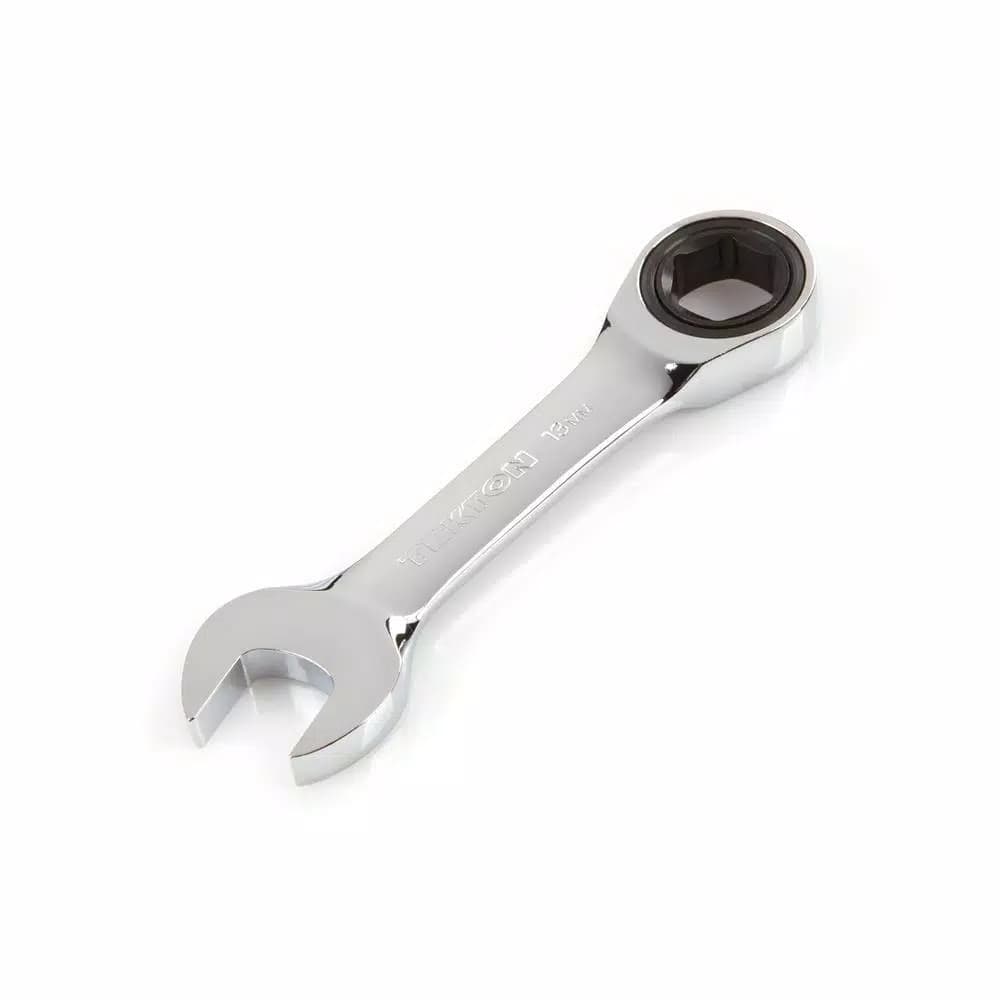TEKTON 13 mm Stubby Ratcheting Combination Wrench, 6-Point Box End