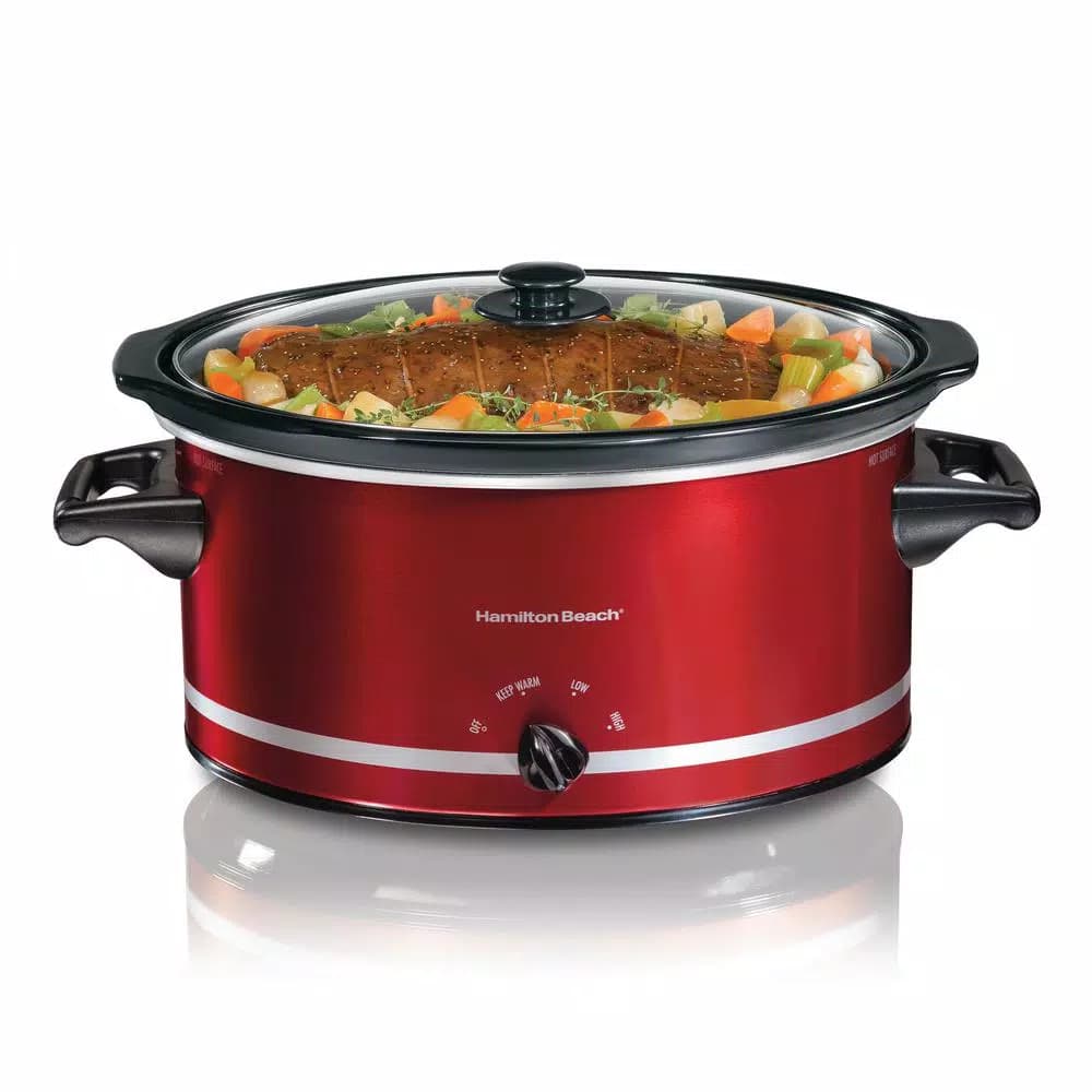 Hamilton Beach 8 Qt. Extra-Large Capacity Slow Cooker, Red