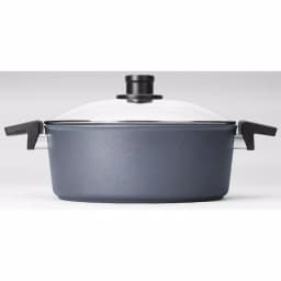 Woll Diamond LITE 5.8 Qt. Round Cast Aluminum Nonstick Casserole Dish with Glass Lid, Gray thumbnail 2