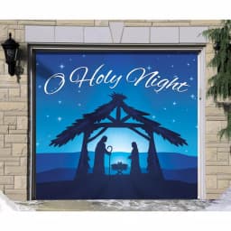 My Door Decor 7 ft. x 8 ft. Nativity Scene O'Holy Night Christmas Garage Door Banner Mural thumbnail 2