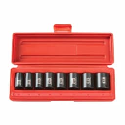 TEKTON 3/8 in. Drive 10-19 mm 6-Point Shallow Impact Socket Set, 8-Piece thumbnail 1