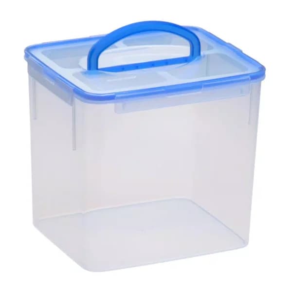 Snapware 40-Cup Airtight Plastic Food Storage Container with Blue Handle