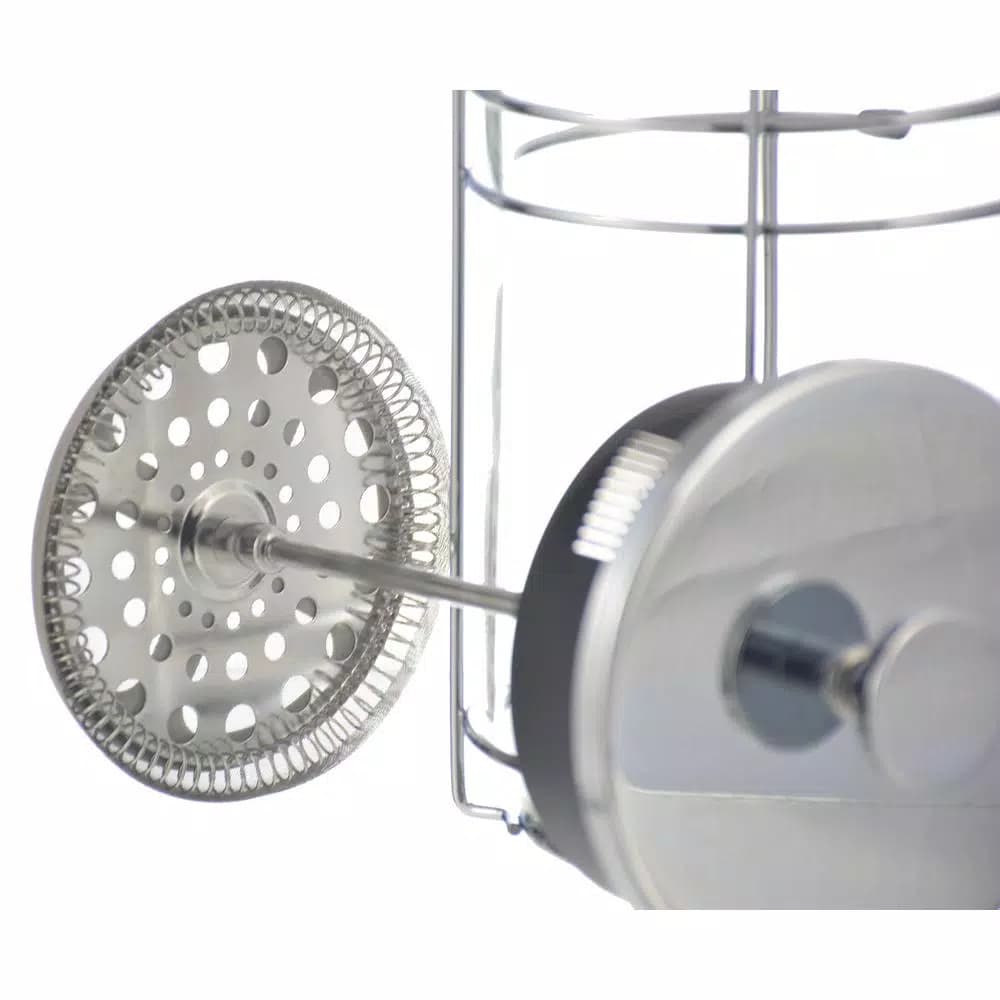 GROSCHE Madrid 3-Cup French Press Coffee and Tea Maker, Chrome Housing with Borosilicate Glass