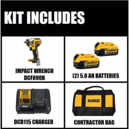 DEWALT 20V MAX XR 3/8 in. Compact Brushless Cordless Impact Wrench Kit with (2) 5.0 Ah Batteries & Charger thumbnail 2