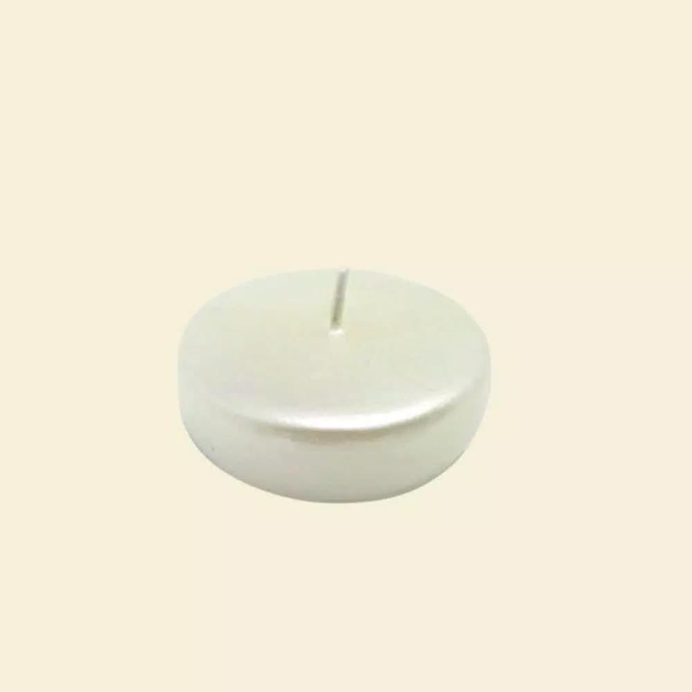 Zest Candle 2.25 in. Pearl White Floating Candles, Box of 24