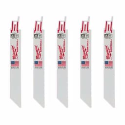Milwaukee 6 in. 18 TPI Metal Cutting Reciprocating Saw Blades, 5-Pack thumbnail 1