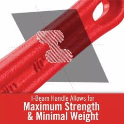 RIDGID 10 in. Heavy-Duty Straight Pipe Wrench, Ductile-Iron with I-Beam Handle thumbnail 9