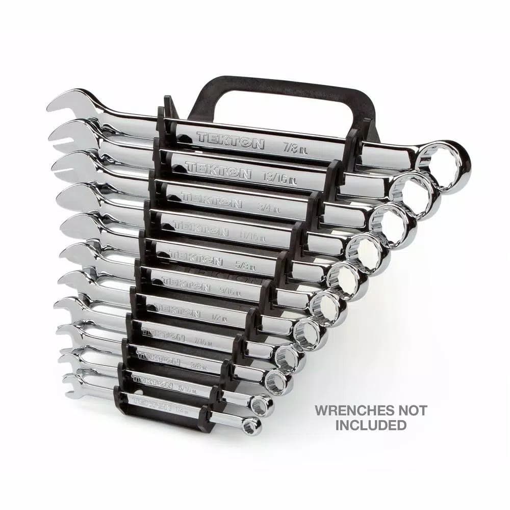 TEKTON 11-Tool Store-and-Go Wrench Rack Keeper, Black