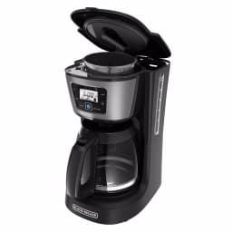 BLACK+DECKER 12-Cup Programmable Drip Coffee Maker with QuickTouch Panel and Evenstream Showerhead, Black thumbnail 1