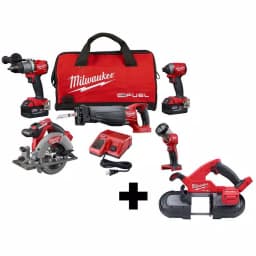 Milwaukee M18 FUEL 18V Lithium-Ion Brushless 6-Tool Combo Kit with Compact Bandsaw thumbnail 1