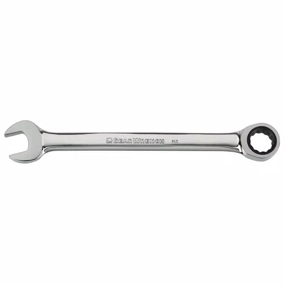 GEARWRENCH 25 mm Combination Ratcheting Wrench, 12-Point Steel Hand Tool