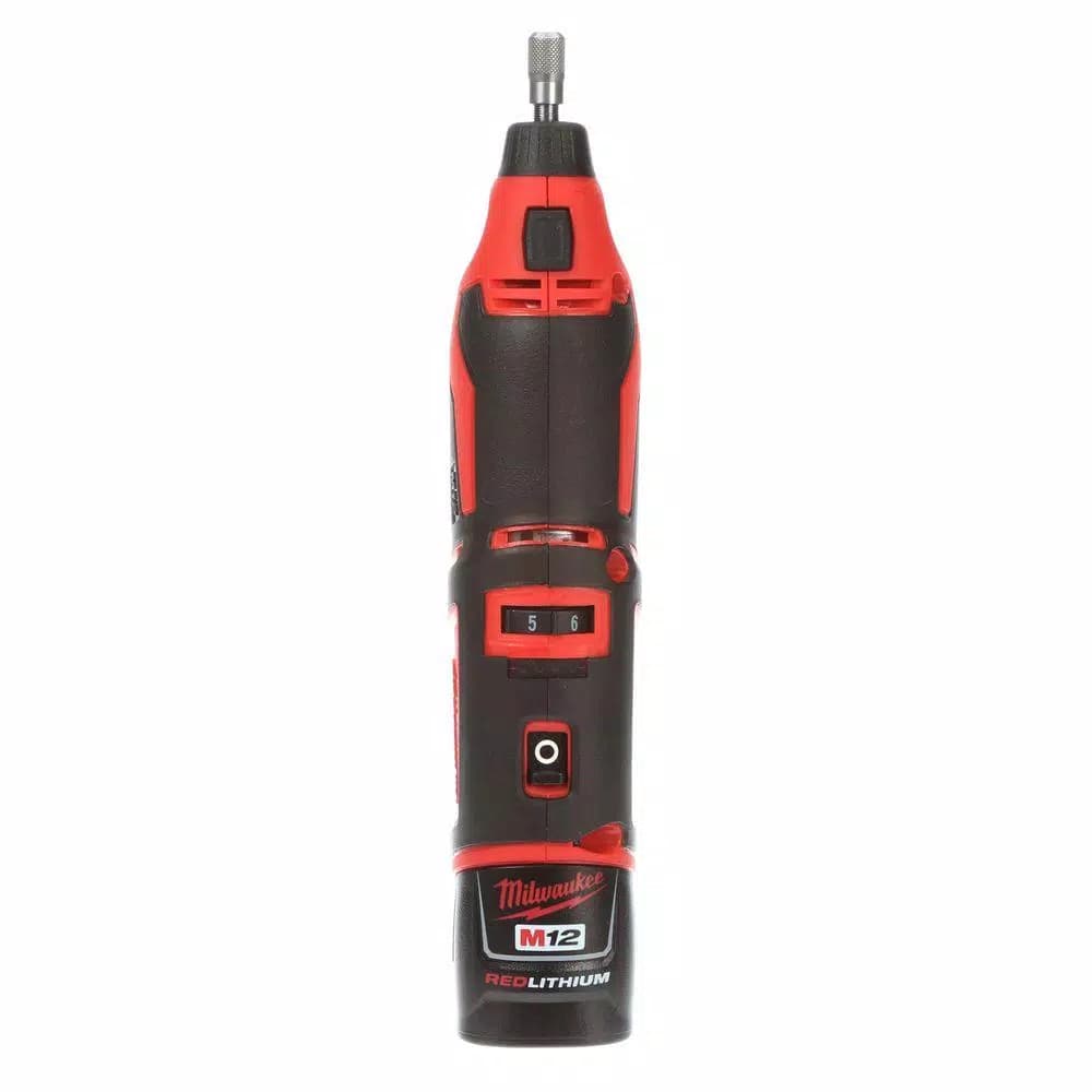 Milwaukee M12 12V Lithium-Ion Cordless Rotary Tool Kit with 1.5Ah Battery, Charger, and Bag