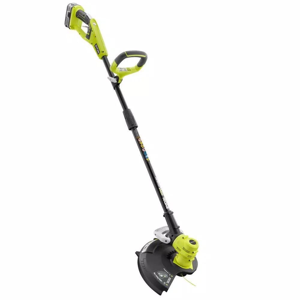 RYOBI 18V ONE+ Lithium-Ion Cordless String Trimmer and Edger Kit with 4.0 Ah Battery and Charger