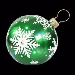 Fraser Hill Farm 1.5 ft. 24-Light LED Jeweled Ball Ornament with Snowflake Design thumbnail 1