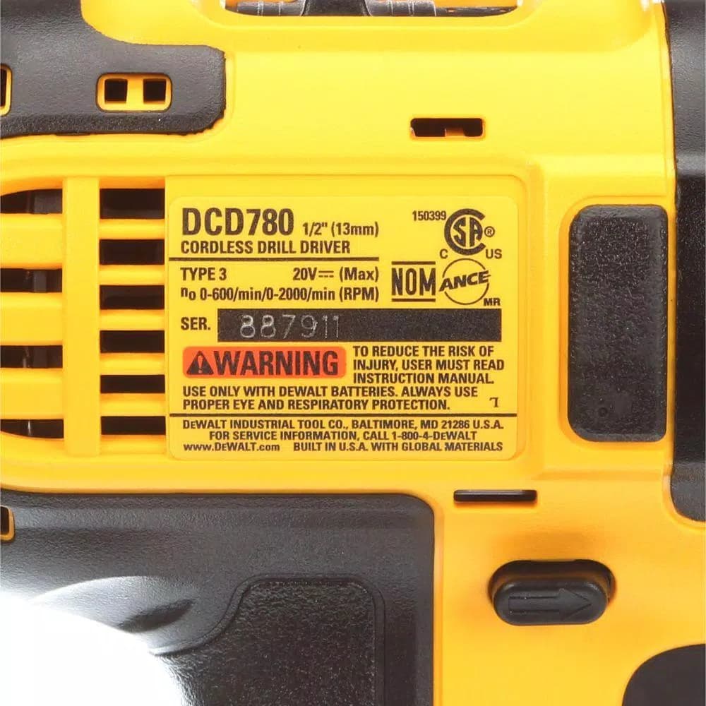 DEWALT 20V MAX Cordless Compact 1/2 in. Drill/Driver Kit with (2) 1.3Ah Batteries, Charger & Bag