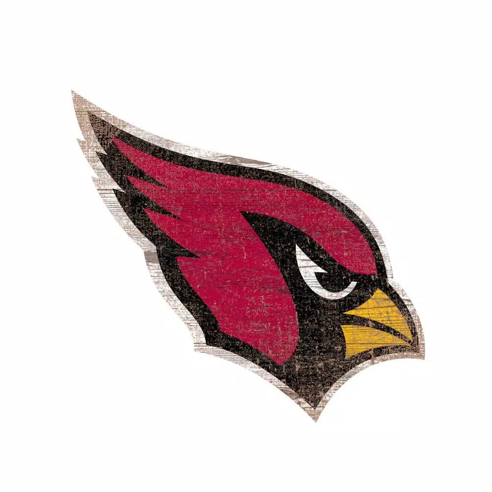 Adventure Furniture Fan Creations NFL Arizona Cardinals Distressed Logo Wood Wall Sign